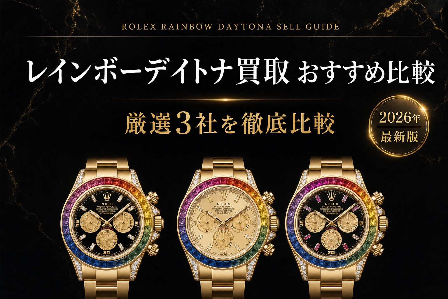 デイトナ レインボー買取 おすすめ比較|厳選3社を徹底比較【2026年最新版】