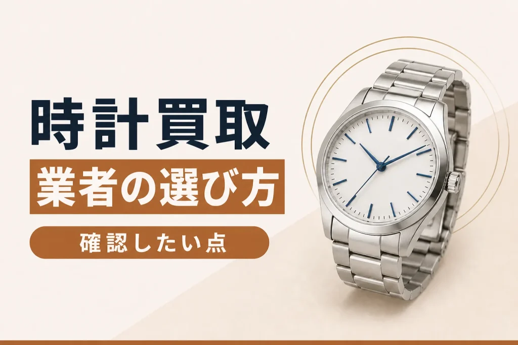 時計買取業者の選び方｜確認したい6つのチェックポイント