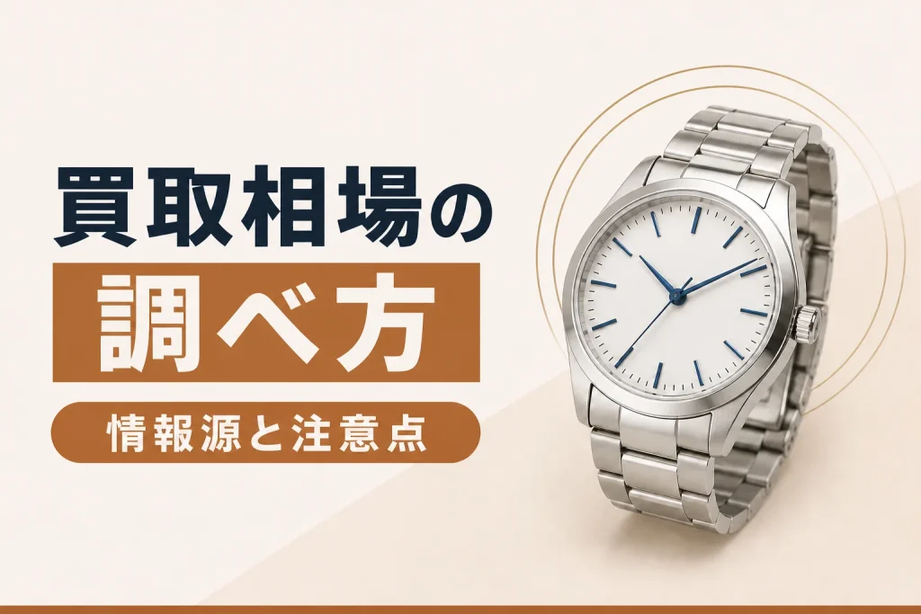 時計の買取相場の調べ方｜3つの情報源と見るときの注意