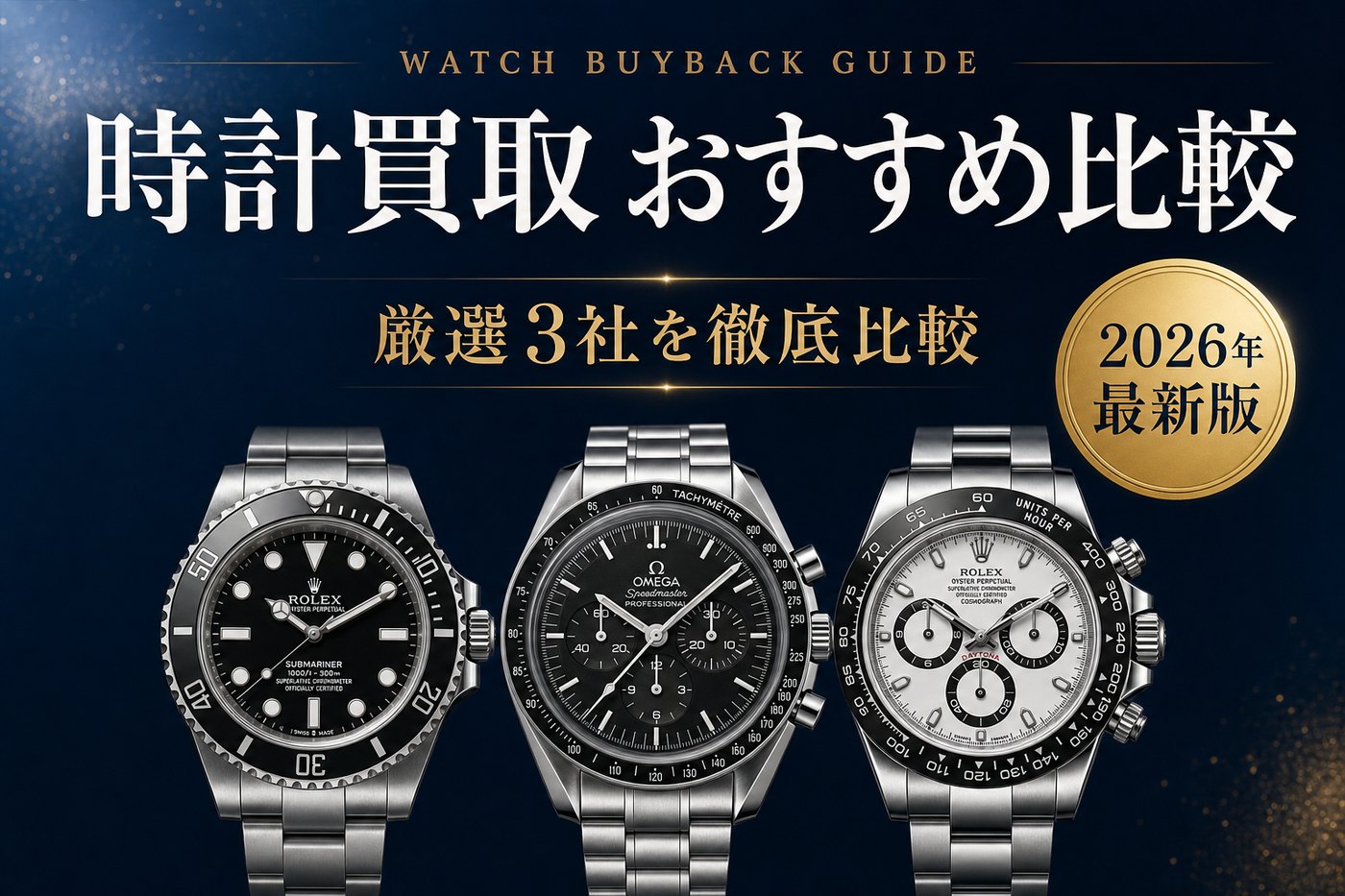 時計買取 おすすめ比較|厳選3社を徹底比較【2026年最新版】