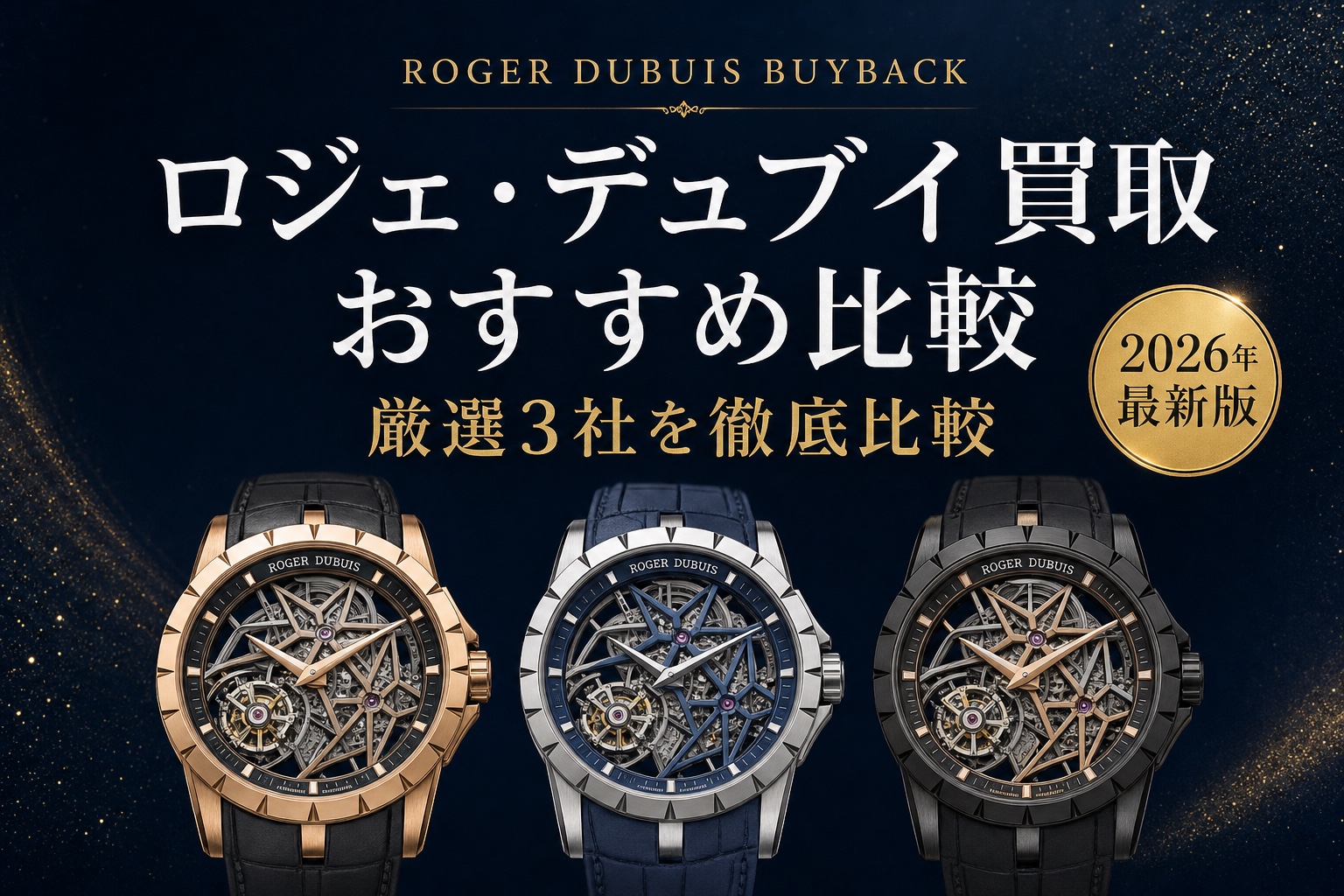 ロジェ・デュブイ買取 おすすめ比較｜厳選3社を徹底比較【2026年最新版】